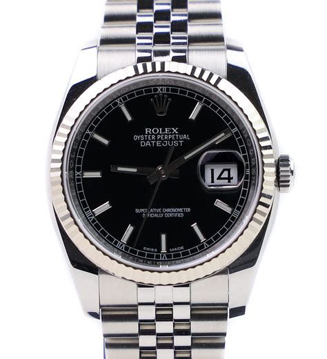 rolex datejust 116234 black dial|Rolex Datejust 36mm 116234.